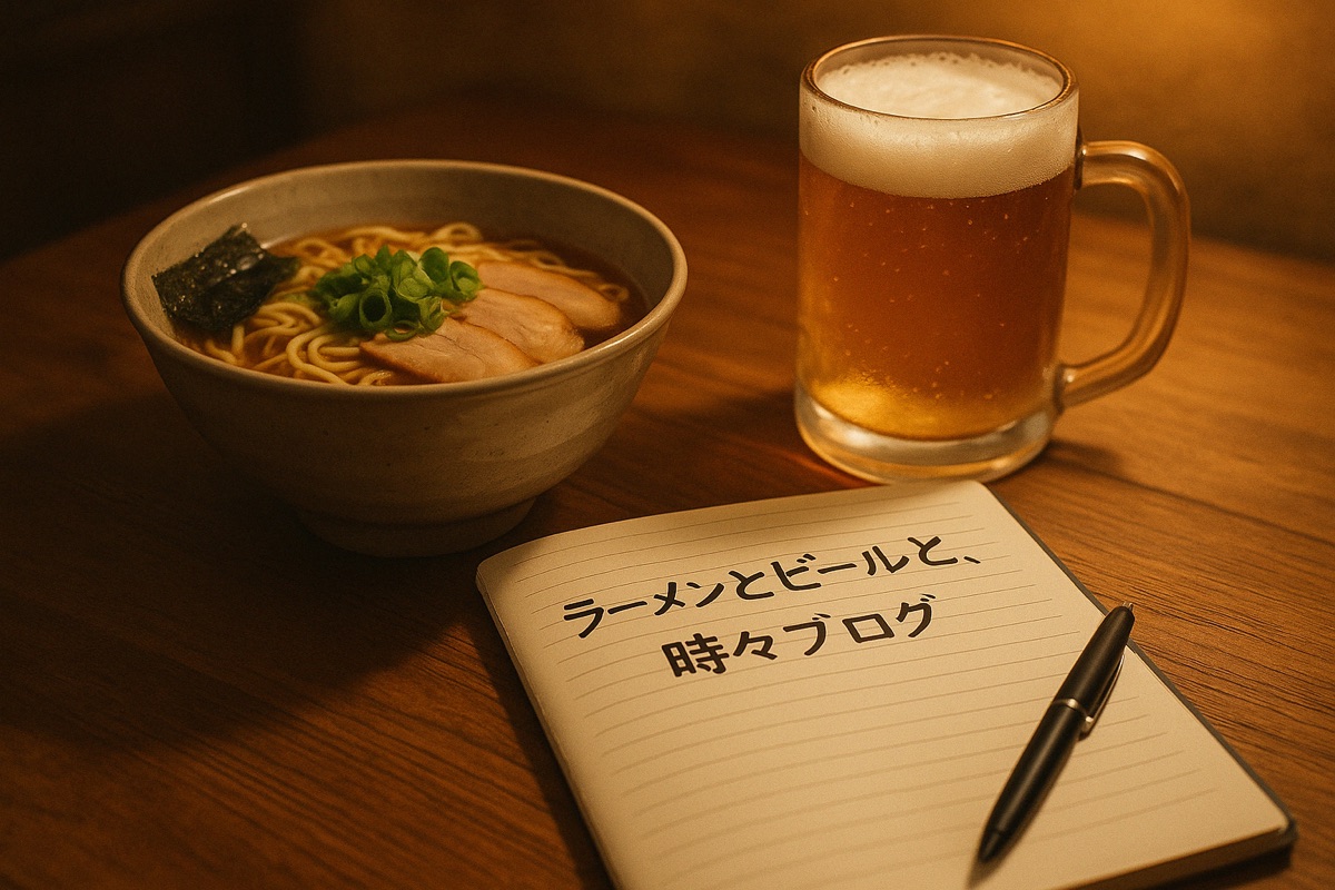 はじめまして！ラーメンとビールと、時々ブログ始めました