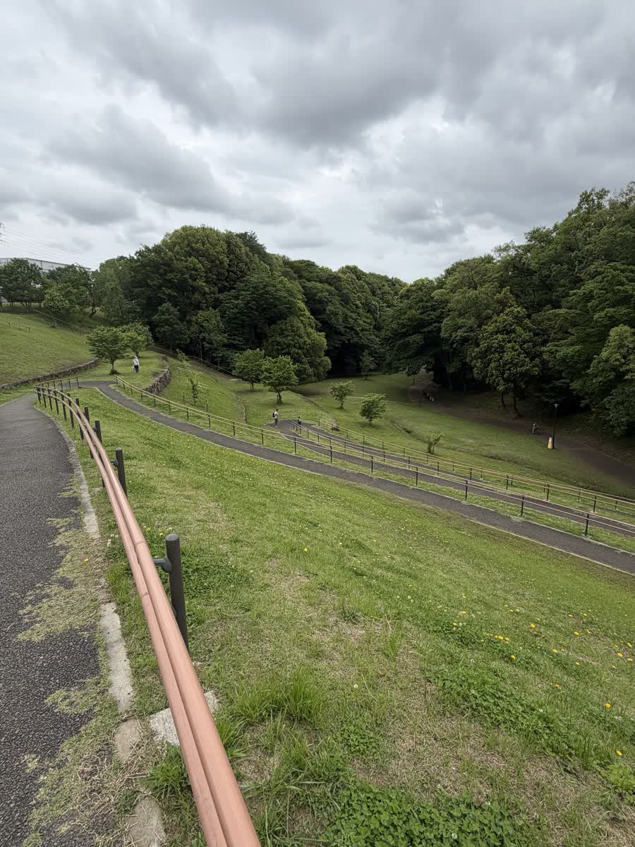 芹沢公園のローラー滑り台の斜面